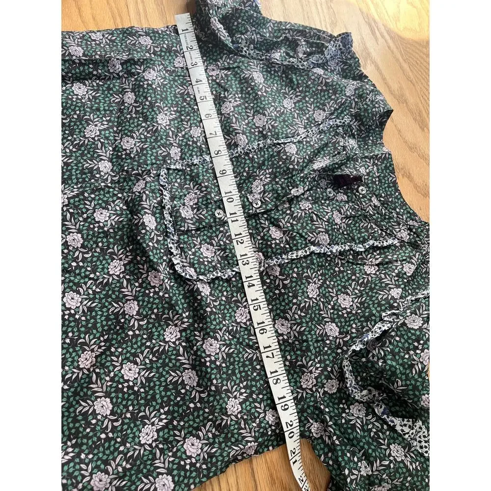J.Crew Liberty Fabric Ruffle Blouse Mixed Franklyn Floral